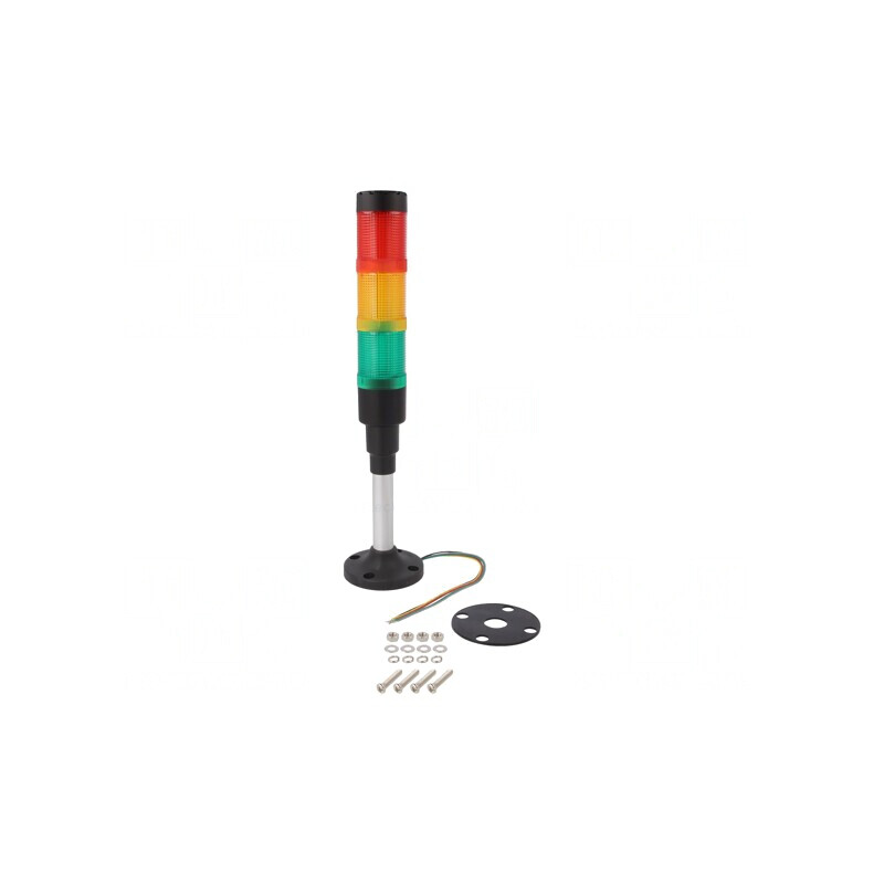 Coloană de Semnalizare LED Roșu Galben Verde 230V | Electronic-mag.ro | Componente Electronice