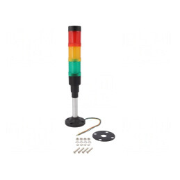 Coloană de Semnalizare LED Roșu Galben Verde 230V | Electronic-mag.ro | Componente Electronice