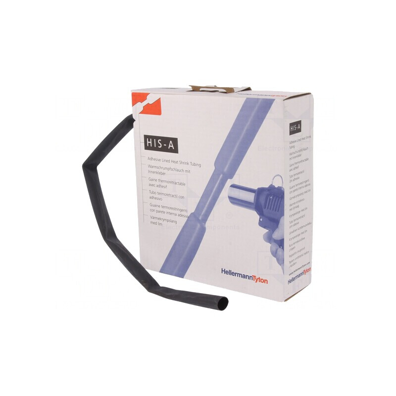 Manșon Termocontractabil cu Adeziv 12mm 5m Negru | Electronic-mag.ro | Componente Electronice