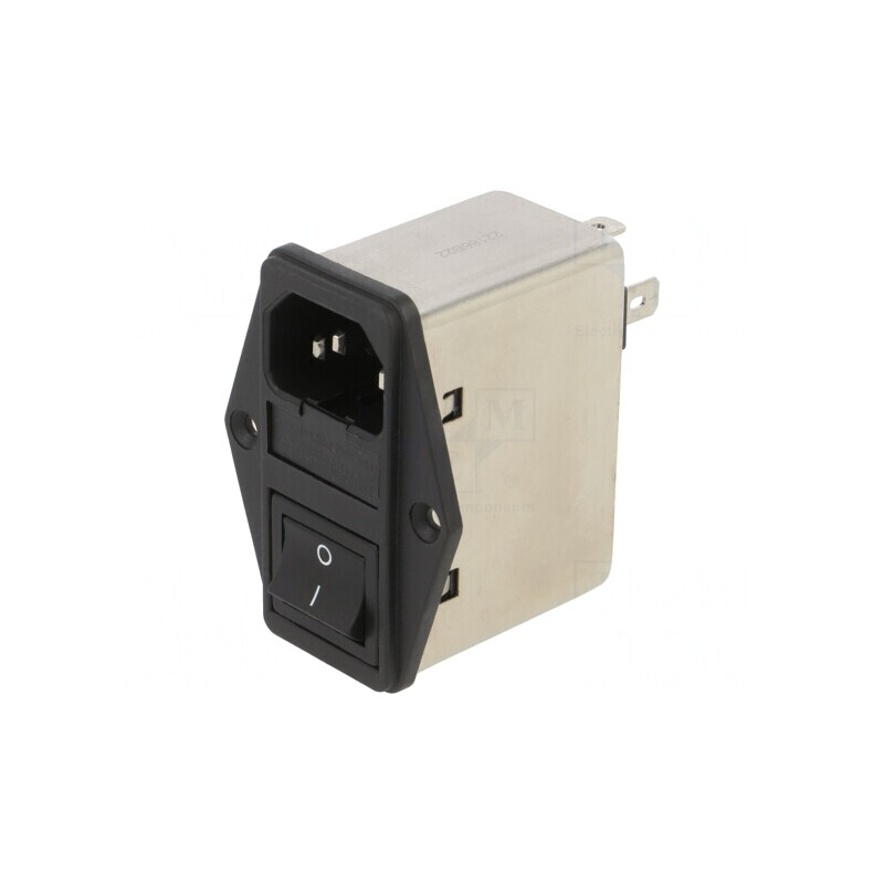 Conector Alimentare AC 10A 250V IEC 60320 FGSMA10BFR | Electronic-mag.ro | Componente Electronice