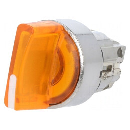 Comutator Rotativ 22mm Portocaliu cu LED IP66 | Electronic-mag.ro | Componente Electronice