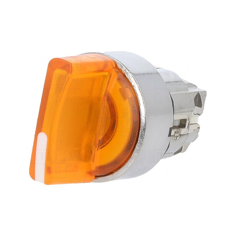 Comutator Rotativ 22mm Portocaliu cu LED IP66 | Electronic-mag.ro | Componente Electronice