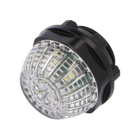 Lumină de Control LED 24V Albă Ø22,5mm 14-25÷55°C | Electronic-mag.ro | Componente Electronice