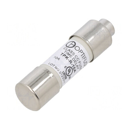 Siguranță întârziere 10A 600VAC 300VDC 10.4x38.1mm TPK-R-10A | Electronic-mag.ro | Componente Electronice