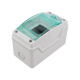 Carcasă pentru aparatură modulară IP65 gri deschis 3 module | Electronic-mag.ro | Componente Electronice