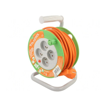 Prelungitor Alimentare 4 Prize PVC Portocaliu 3x1mm2 | Electronic-mag.ro | Componente Electronice
