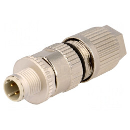 Mufă M12 4-PIN Ethernet IP67 IDC Drept | Electronic-mag.ro | Componente Electronice