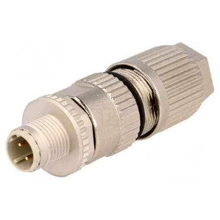 Mufă M12 4-PIN Ethernet IP67 IDC Drept | Electronic-mag.ro | Componente Electronice