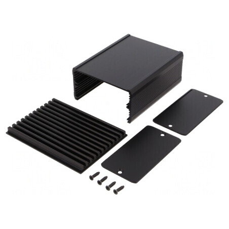 Radiator negru aluminiu 47x75mm | Electronic-mag.ro | Componente Electronice