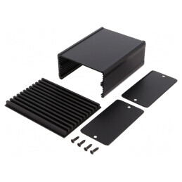 Radiator negru aluminiu 47x75mm | Electronic-mag.ro | Componente Electronice