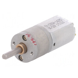 Motor DC cu transmisie 12V Ax Crestătură D 72rpm 195:1 Metal 20x44mm | Electronic-mag.ro | Componente Electronice
