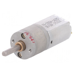 Motor DC cu transmisie 12V Ax Crestătură D 72rpm 195:1 Metal 20x44mm