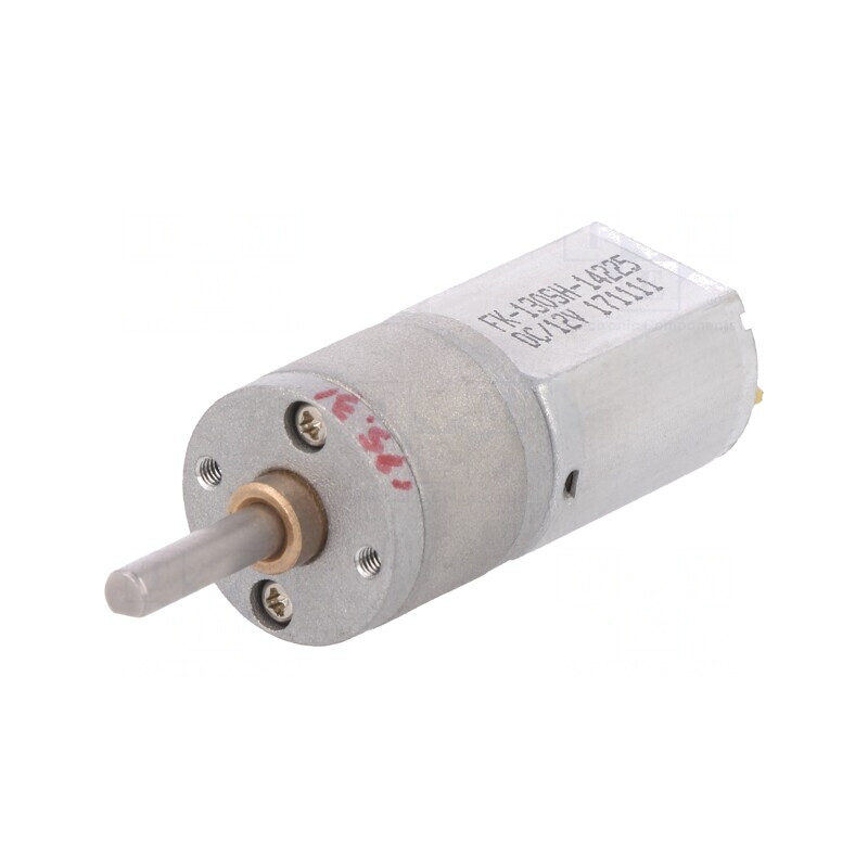 Motor DC cu transmisie 12V Ax Crestătură D 72rpm 195:1 Metal 20x44mm | Electronic-mag.ro | Componente Electronice