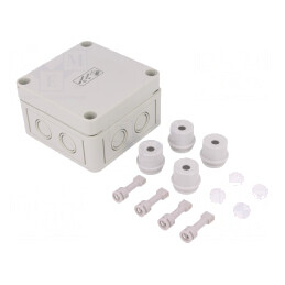 Cutie de conexiuni polistiren 94x94x57mm RKK 4/08-8X4² | Electronic-mag.ro | Componente Electronice