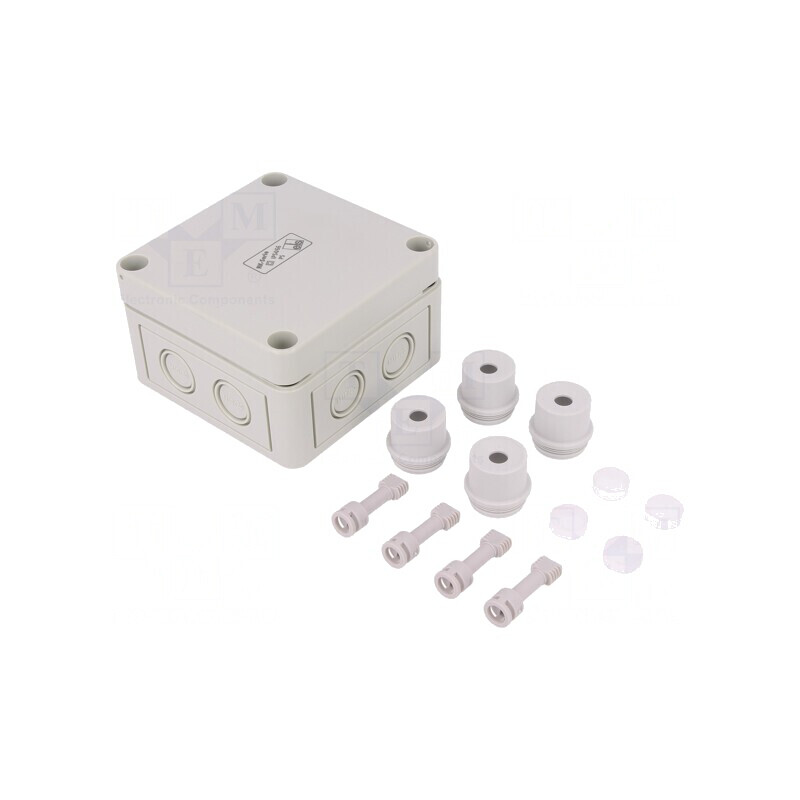 Cutie de conexiuni polistiren 94x94x57mm RKK 4/08-8X4² | Electronic-mag.ro | Componente Electronice Cutie de conexiuni polistiren 94x94x57mm RKK 4/08-8X4² | Electronic-mag.ro | Componente Electronice
