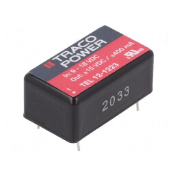 Convertor DC/DC 12W 9-36V la 15V/-15V | Electronic-mag.ro | Componente Electronice