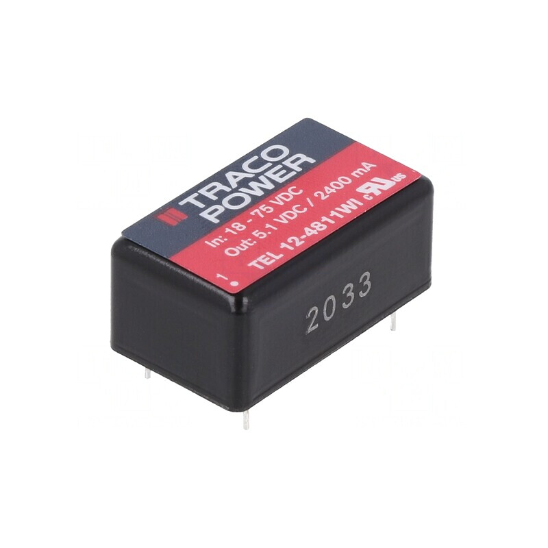 Convertor DC/DC 12W 18-75V la 5,1V 2400mA TEL 12-4811WI | Electronic-mag.ro | Componente Electronice