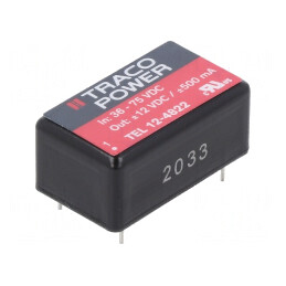 Convertor DC/DC 12W 36-75V la 12V/-12V | Electronic-mag.ro | Componente Electronice
