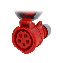 Conector alimentare AC trifazat soclu mamă 16A 400VAC IP67 | Electronic-mag.ro | Componente Electronice