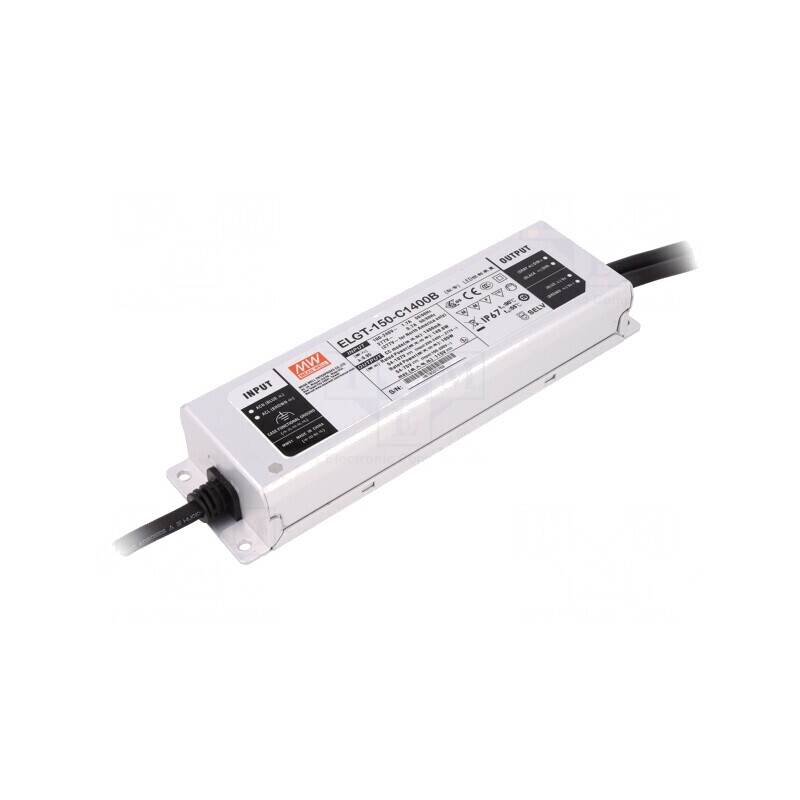 Alimentator LED 149,8W 54-107VDC 1400mA IP67 ELGT | Electronic-mag.ro | Componente Electronice Alimentator LED 149,8W 54-107VDC 1400mA IP67 ELGT | Electronic-mag.ro | Componente Electronice