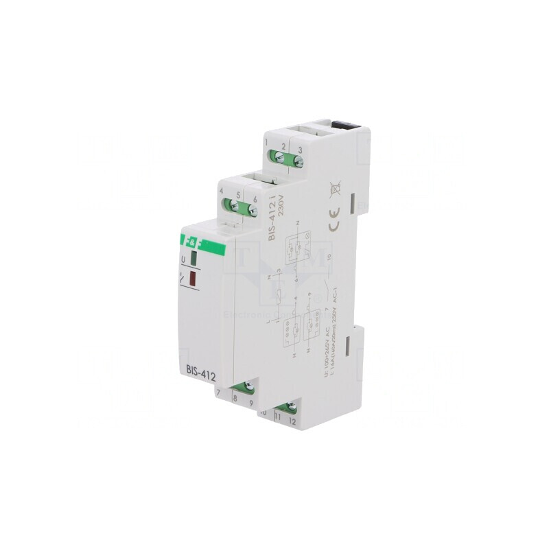 Releu Bistabil cu Impulsuri SPDT pentru Instalații BIS-412-LED | Electronic-mag.ro | Componente Electronice