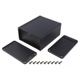 Carcasă Aluminiu Neagră 104x120x55mm | Electronic-mag.ro | Componente Electronice