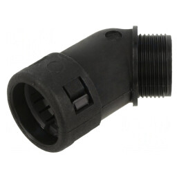 Conectori unghi 45° filet metric exterior poliamidă 6 | Electronic-mag.ro | Componente Electronice
