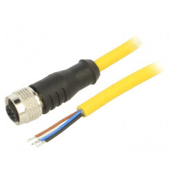 Cablu de Conectare M12 10m 250VAC 4A PVC | Electronic-mag.ro | Componente Electronice