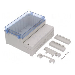 Carcasă Montare pe Perete ABS Gri 213x185x104mm | Electronic-mag.ro | Componente Electronice