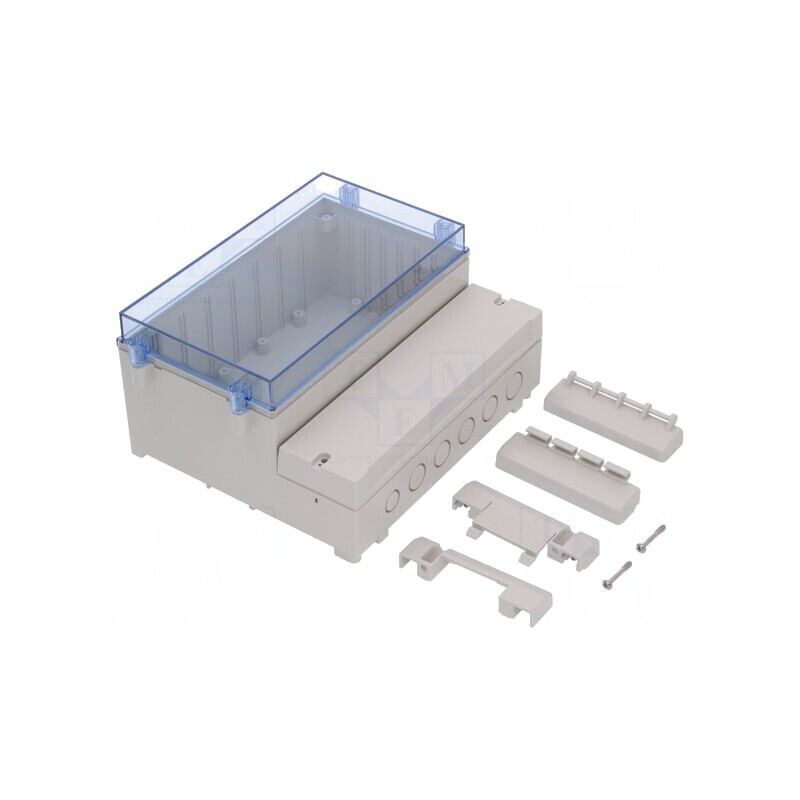 Carcasă Montare pe Perete ABS Gri 213x185x104mm | Electronic-mag.ro | Componente Electronice