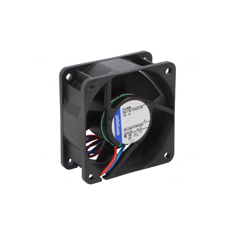 Ventilator axial 24V DC 60x60x25mm 56m3/h 43dBA | Electronic-mag.ro | Componente Electronice