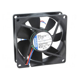 Ventilator axial 24V DC 80x80x25mm 69m3/h 32dBA cu bilă | Electronic-mag.ro | Componente Electronice