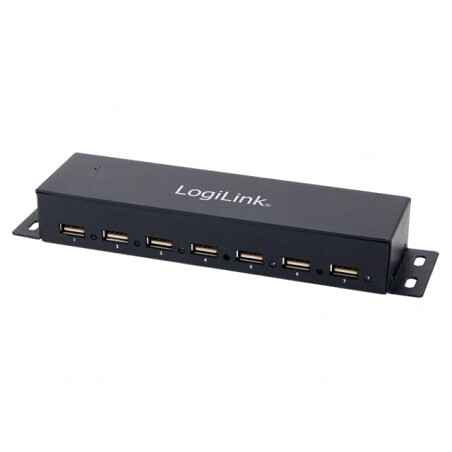 Hub USB 2.0 cu 7 Porturi Fixat pe Blat 480Mbps Plug and Play | Electronic-mag.ro | Componente Electronice