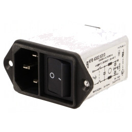 Conector AC Soclu Tată 4A 250VAC IEC 60320 | Electronic-mag.ro | Componente Electronice