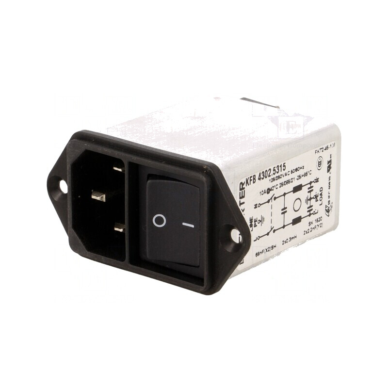 Conector AC soclu tată 10A 250V | Electronic-mag.ro | Componente Electronice