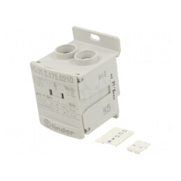 Bloc de Distribuție Gri cu 12 Borne TS35 | Electronic-mag.ro | Componente Electronice