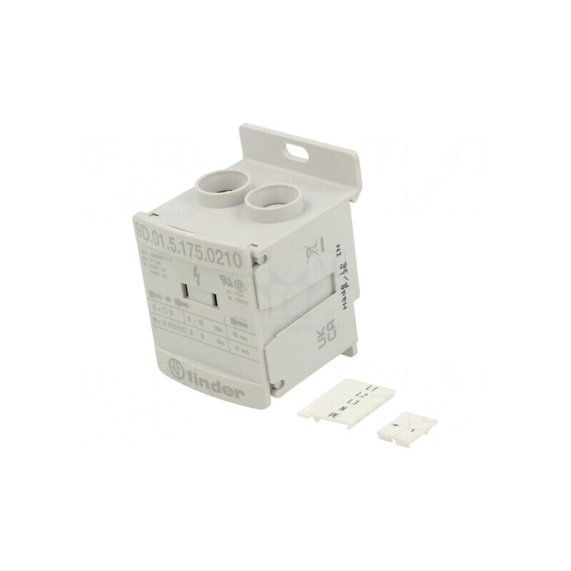 Bloc de Distribuție Gri cu 12 Borne TS35 | Electronic-mag.ro | Componente Electronice