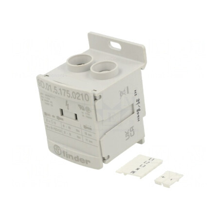 Bloc de Distribuție Gri cu 12 Borne TS35 | Electronic-mag.ro | Componente Electronice