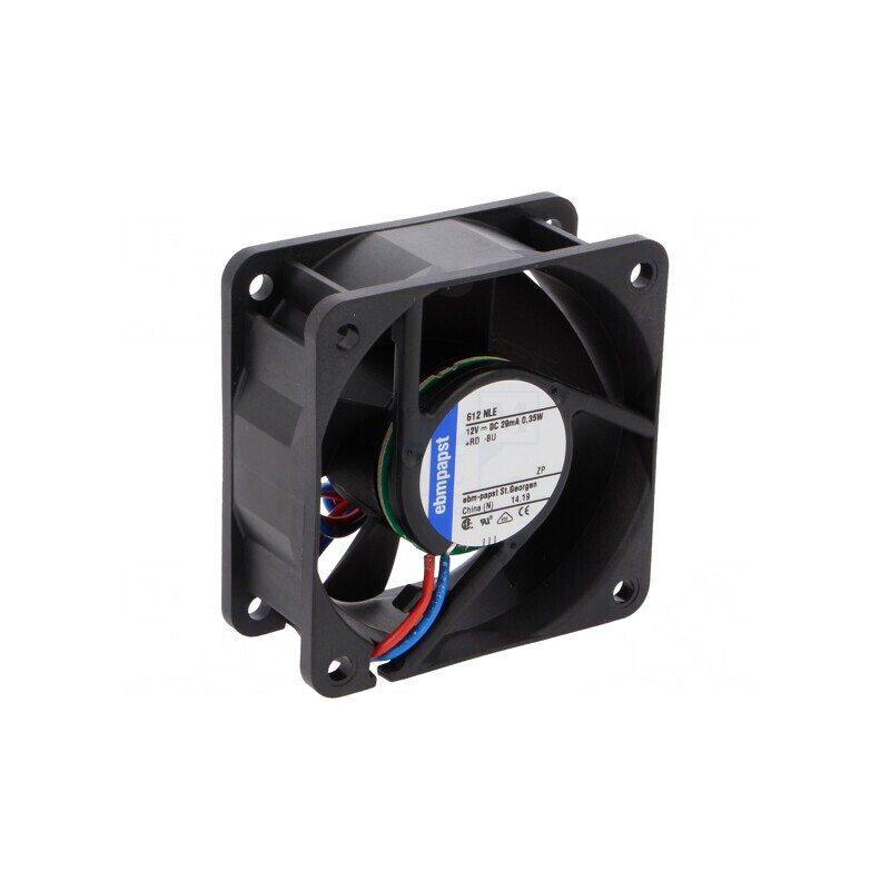 Ventilator axial 12V DC 60x60x25mm 21m3/h 16dBA cu bilă | Electronic-mag.ro | Componente Electronice