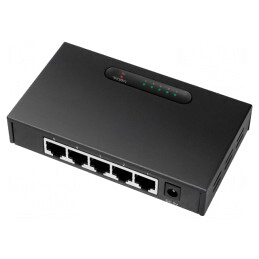 Switch Gigabit Ethernet | neagră | WAN: RJ45 | Număr porturi: 5 | NS0110