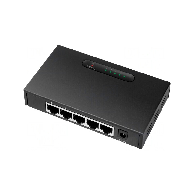 Switch Gigabit Ethernet 5 Porturi Negru RJ45 | Electronic-mag.ro | Componente Electronice
