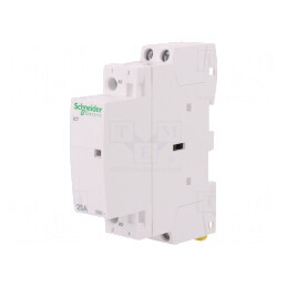 Contactor 2P 25A 20VAC NO IP20