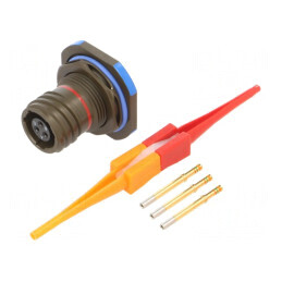Conector Militar Dimensiune 9 MIL-DTL-38999 III Oliv | Electronic-mag.ro | Componente Electronice
