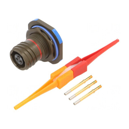 Conector Militar Dimensiune 9 MIL-DTL-38999 III Oliv | Electronic-mag.ro | Componente Electronice