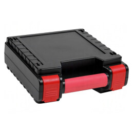 Valiză de Transport ABS Neagră/Roșu 256x240x94mm | Electronic-mag.ro | Componente Electronice