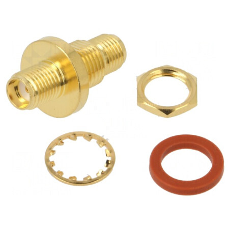 Adaptor SMA Mamă PTFE 50Ω 18GHz | Electronic-mag.ro | Componente Electronice