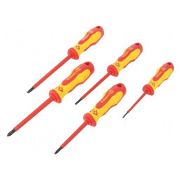 Kit Șurubelnițe Izolate 1kVAC 5 Bucăți | Electronic-mag.ro | Componente Electronice
