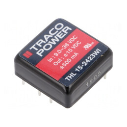 Convertor DC/DC 15W 9-36V la 15V/-15V THL 15-2423WI | Electronic-mag.ro | Componente Electronice