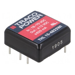Convertor DC/DC 15W 18-75V la 12V/-12V | Electronic-mag.ro | Componente Electronice