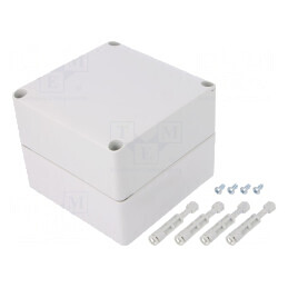 Carcasă Universală Policabonat 120x120x100mm Gri | Electronic-mag.ro | Componente Electronice